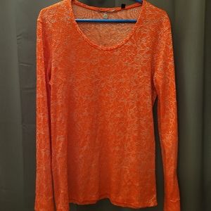 BKE orange long sleeve shirt